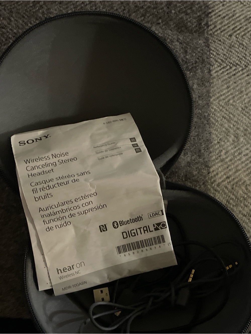 Sony Wireless Noise-Canceling Headphones in Black - Picture 2 of 3